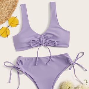 Drawstring Tie Side Bikini Set from SHEIN